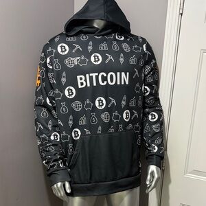Bitcoin Themed Black Hoodie